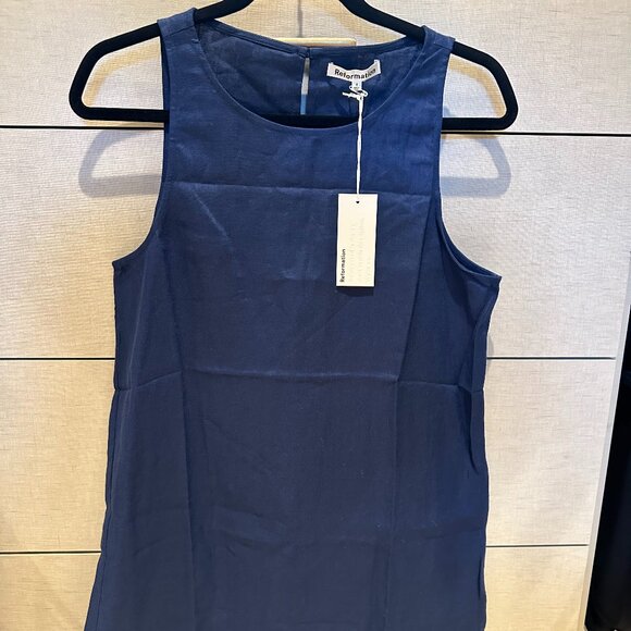 Reformation Dresses & Skirts - Reformation Jessi Linen Dress Danube - Size 4